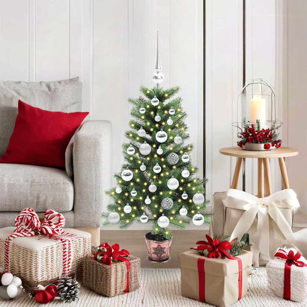 Albero di Natale con 150 LED con supporto Verde 90 cm PE | homemem39