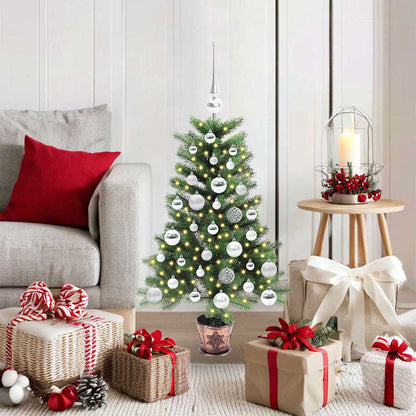 Albero di Natale con 150 LED con supporto Verde 90 cm PE | homemem39