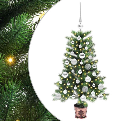 Albero di Natale con 150 LED con supporto Verde 90 cm PE | homemem39