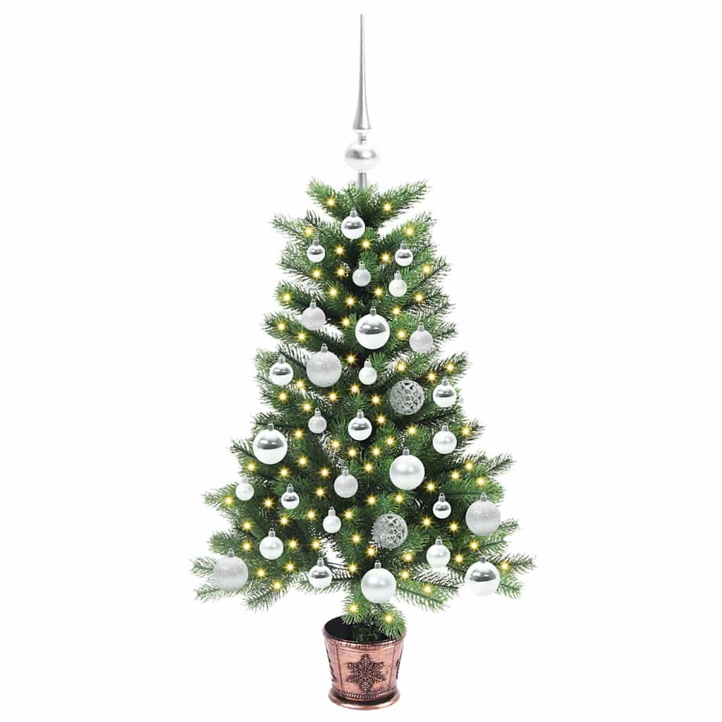 Albero di Natale con 150 LED con supporto Verde 90 cm PE | homemem39