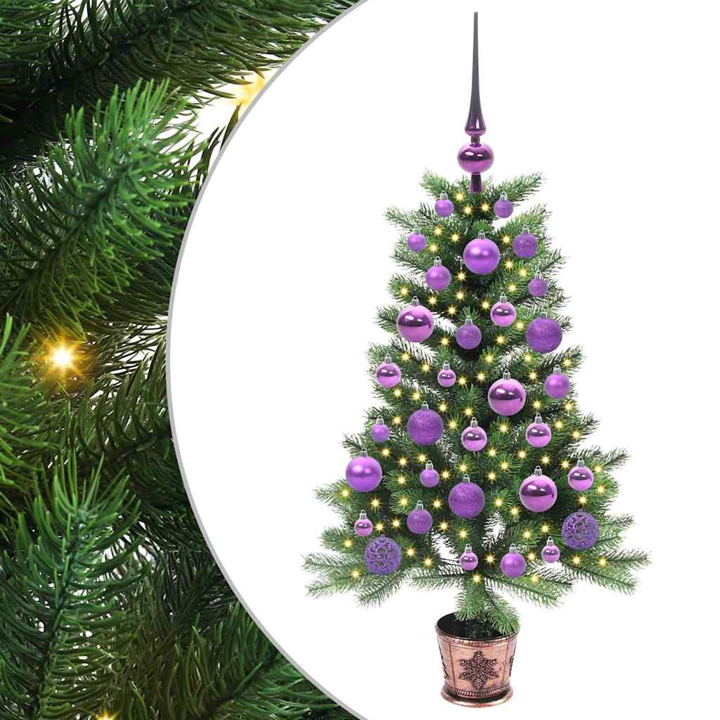 Albero di Natale con 150 LED con supporto Verde 90 cm PE | homemem39