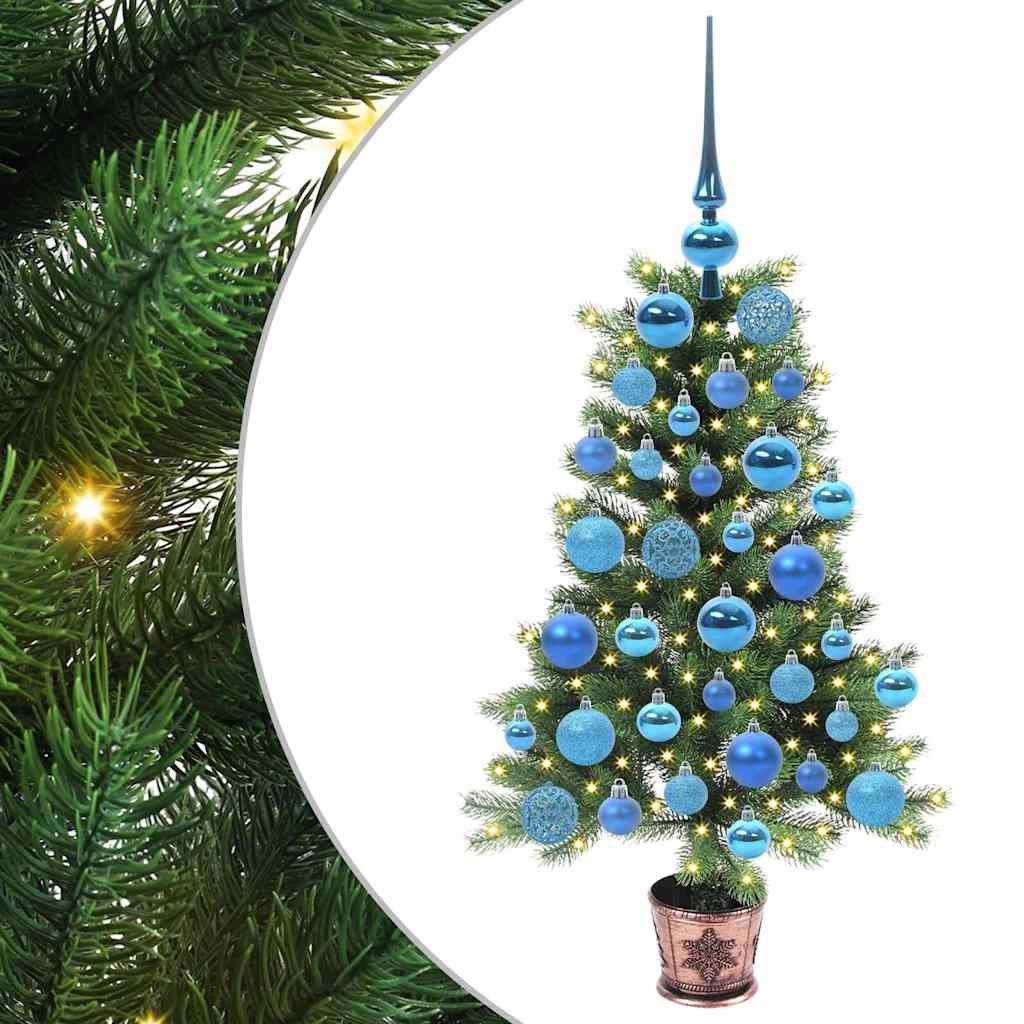 Albero di Natale con 150 LED con supporto Verde 90 cm PE | homemem39