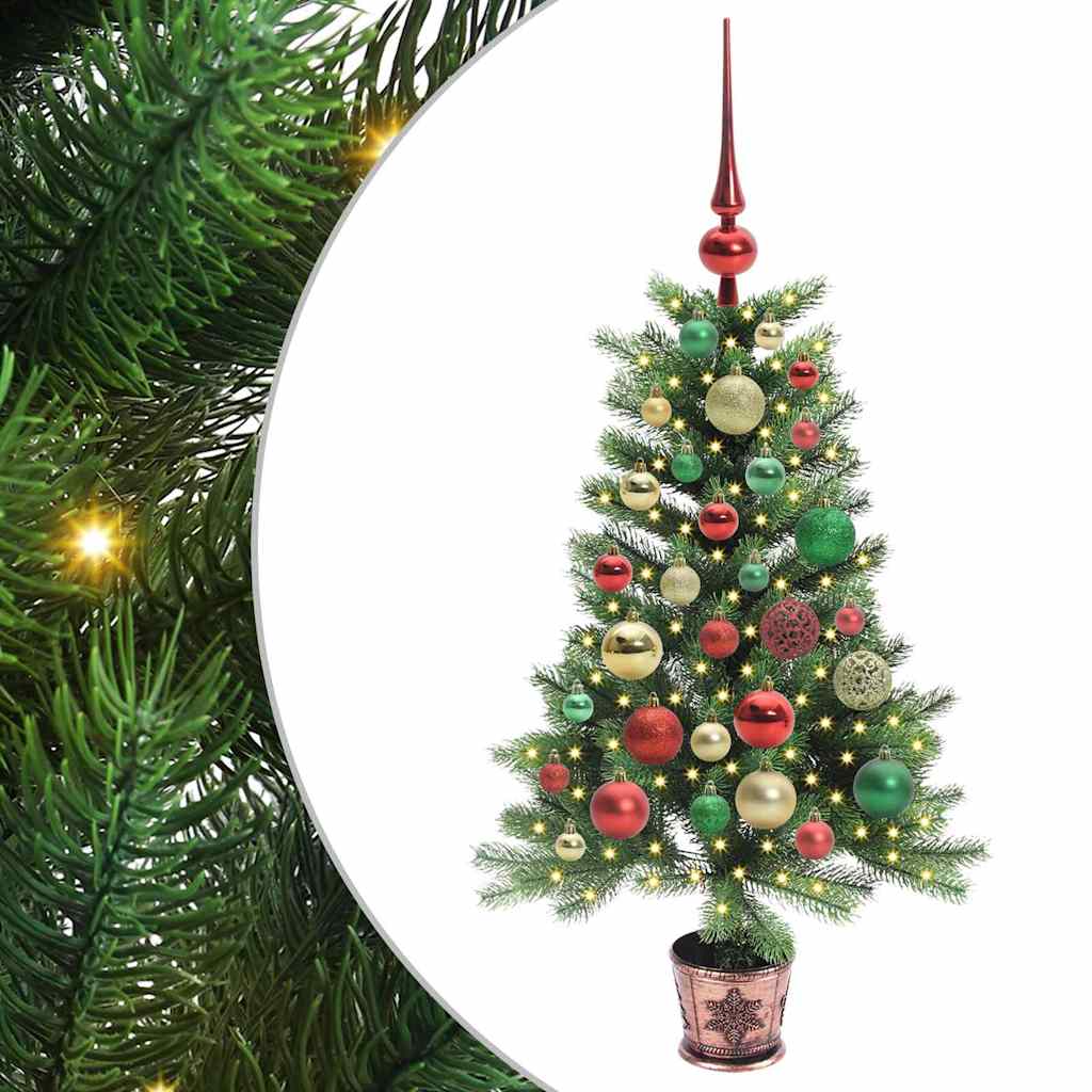 Albero di Natale con 150 LED con supporto Verde 90 cm PE | homemem39