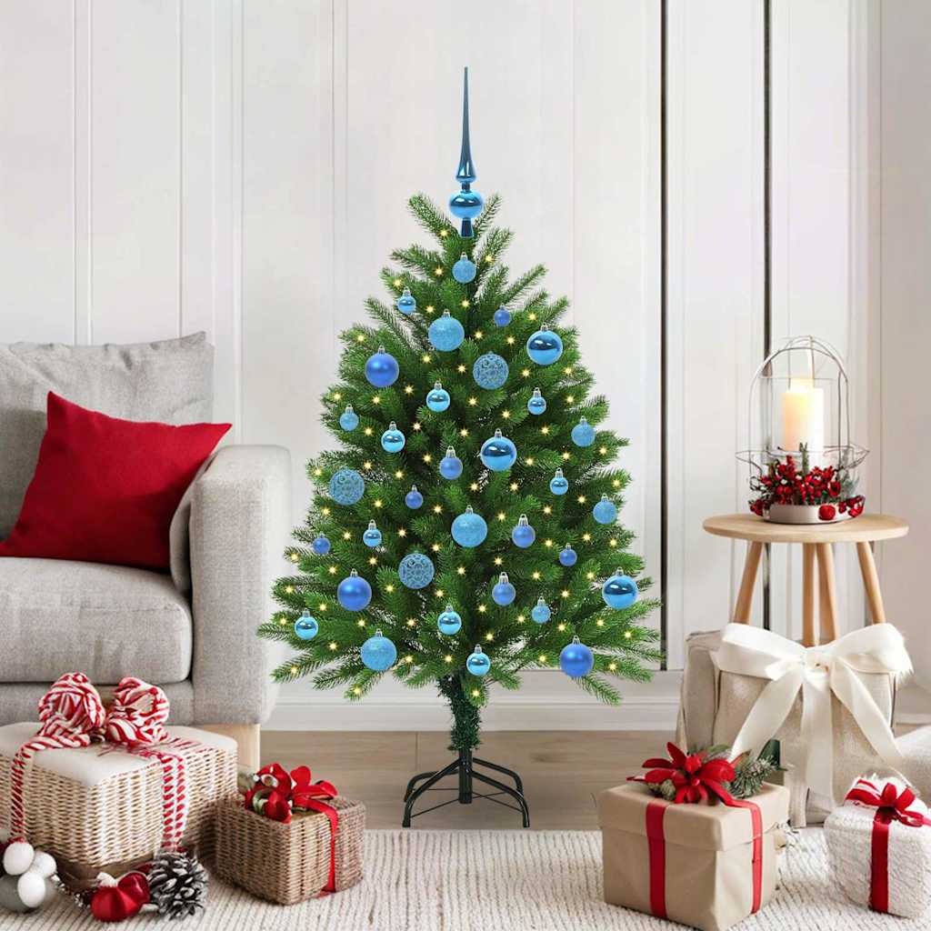 Albero di Natale con 150 LED con supporto Verde 120 cm PE | homemem39