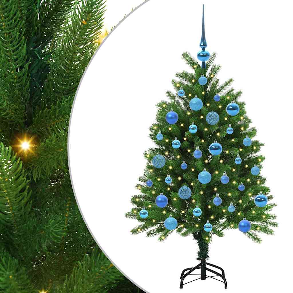 Albero di Natale con 150 LED con supporto Verde 120 cm PE | homemem39