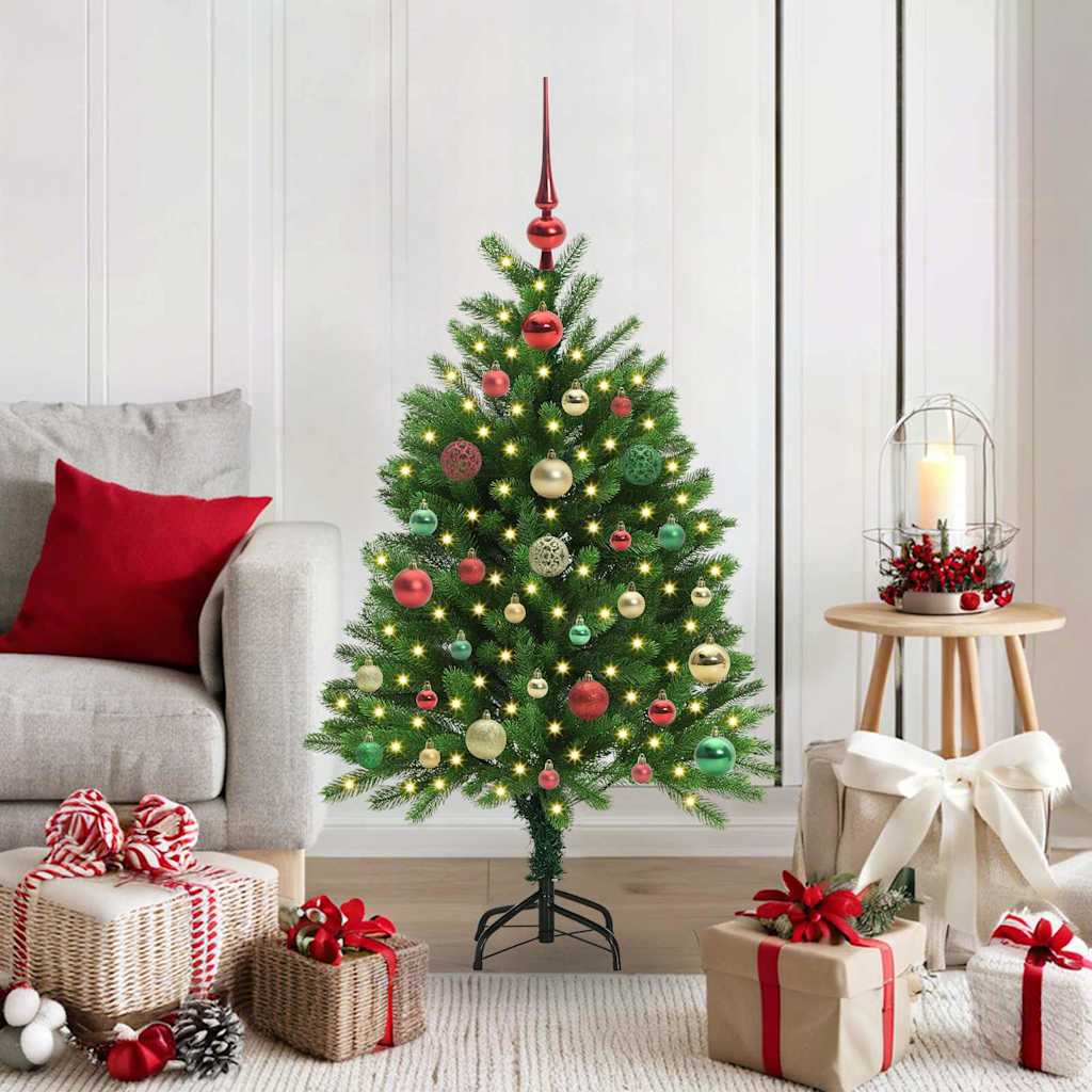 Albero di Natale con 150 LED con supporto Verde 120 cm PE | homemem39
