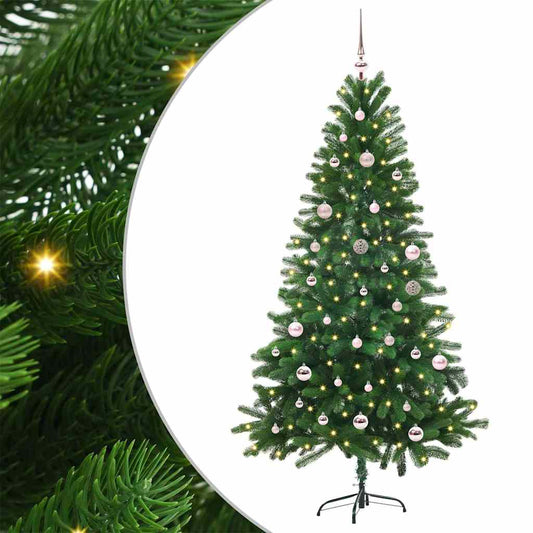 Albero di Natale con 150 LED con supporto Verde 150 cm PE