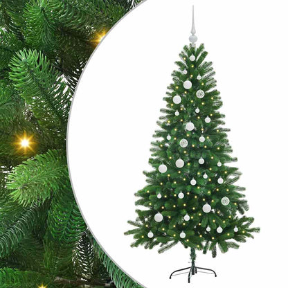 Albero di Natale con 150 LED con supporto Verde 150 cm PE