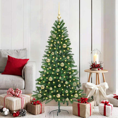 Albero di Natale con 150 LED con supporto Verde 150 cm PE