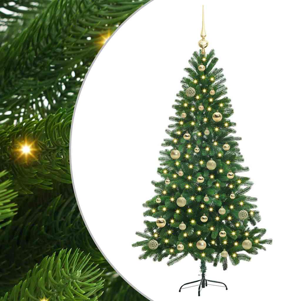 Albero di Natale con 150 LED con supporto Verde 150 cm PE