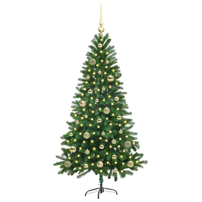 Albero di Natale con 150 LED con supporto Verde 150 cm PE