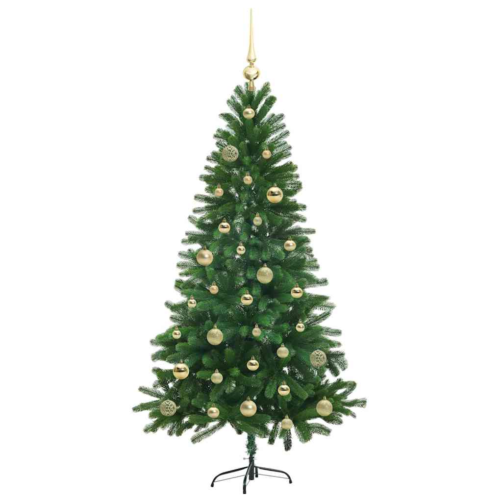 Albero di Natale con 150 LED con supporto Verde 150 cm PE