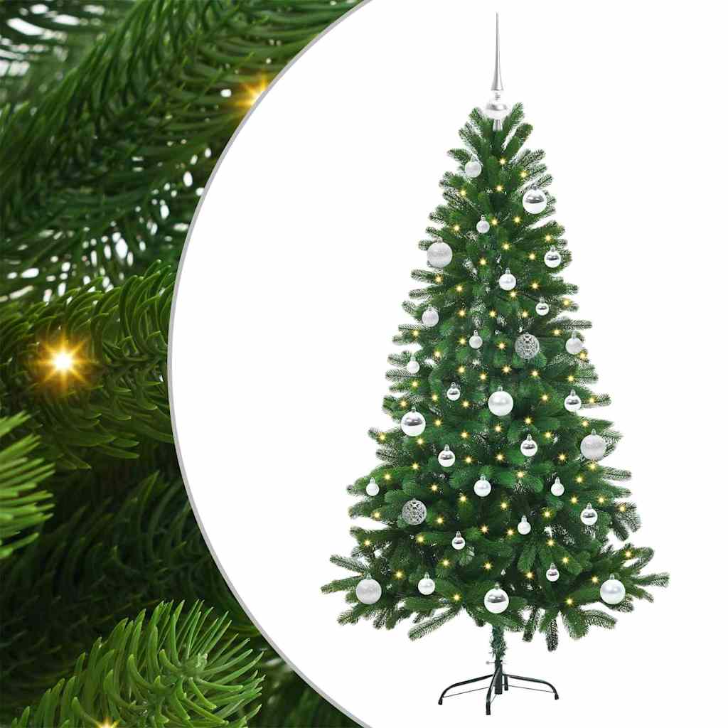 Albero di Natale con 150 LED con supporto Verde 150 cm PE | homemem39