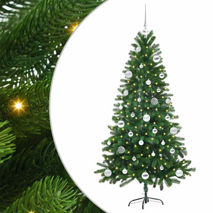 Albero di Natale con 150 LED con supporto Verde 150 cm PE | homemem39