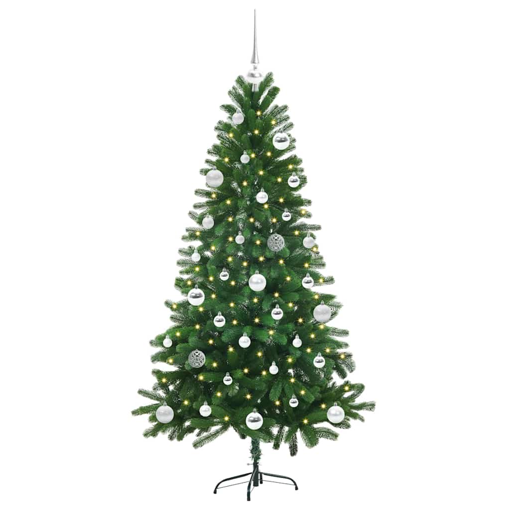 Albero di Natale con 150 LED con supporto Verde 150 cm PE | homemem39