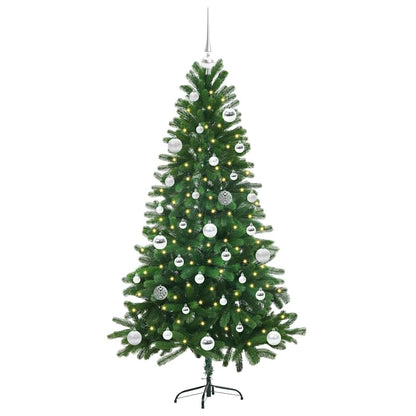 Albero di Natale con 150 LED con supporto Verde 150 cm PE | homemem39