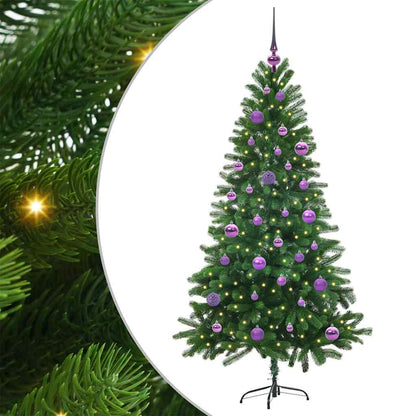 Albero di Natale con 150 LED con supporto Verde 150 cm PE