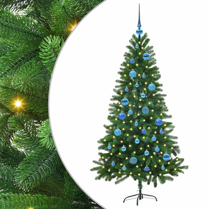 Albero di Natale con 150 LED con supporto Verde 150 cm PE | homemem39