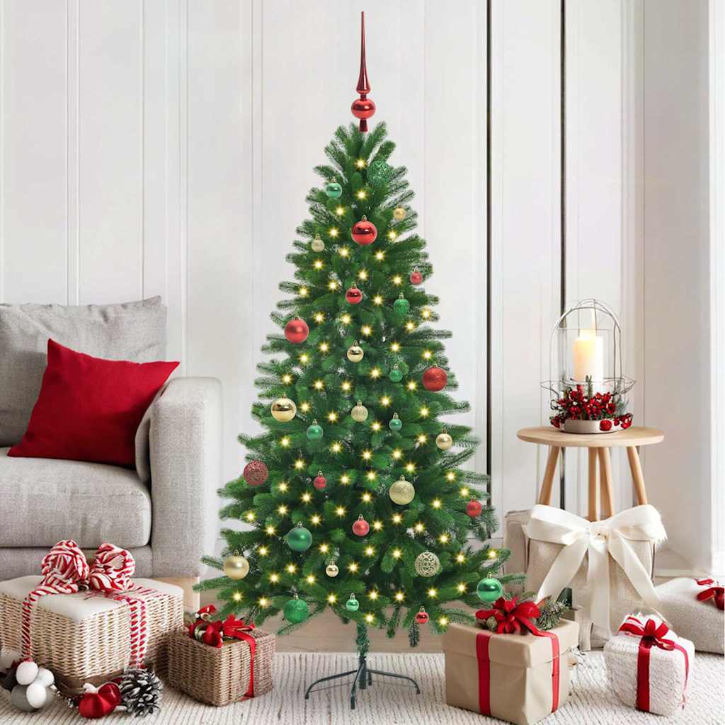 Albero di Natale con 150 LED con supporto Verde 150 cm PE | homemem39