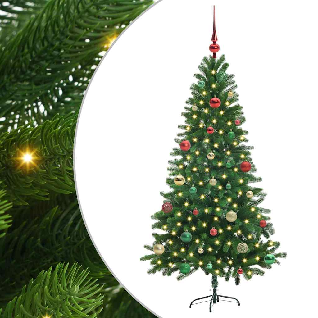 Albero di Natale con 150 LED con supporto Verde 150 cm PE | homemem39