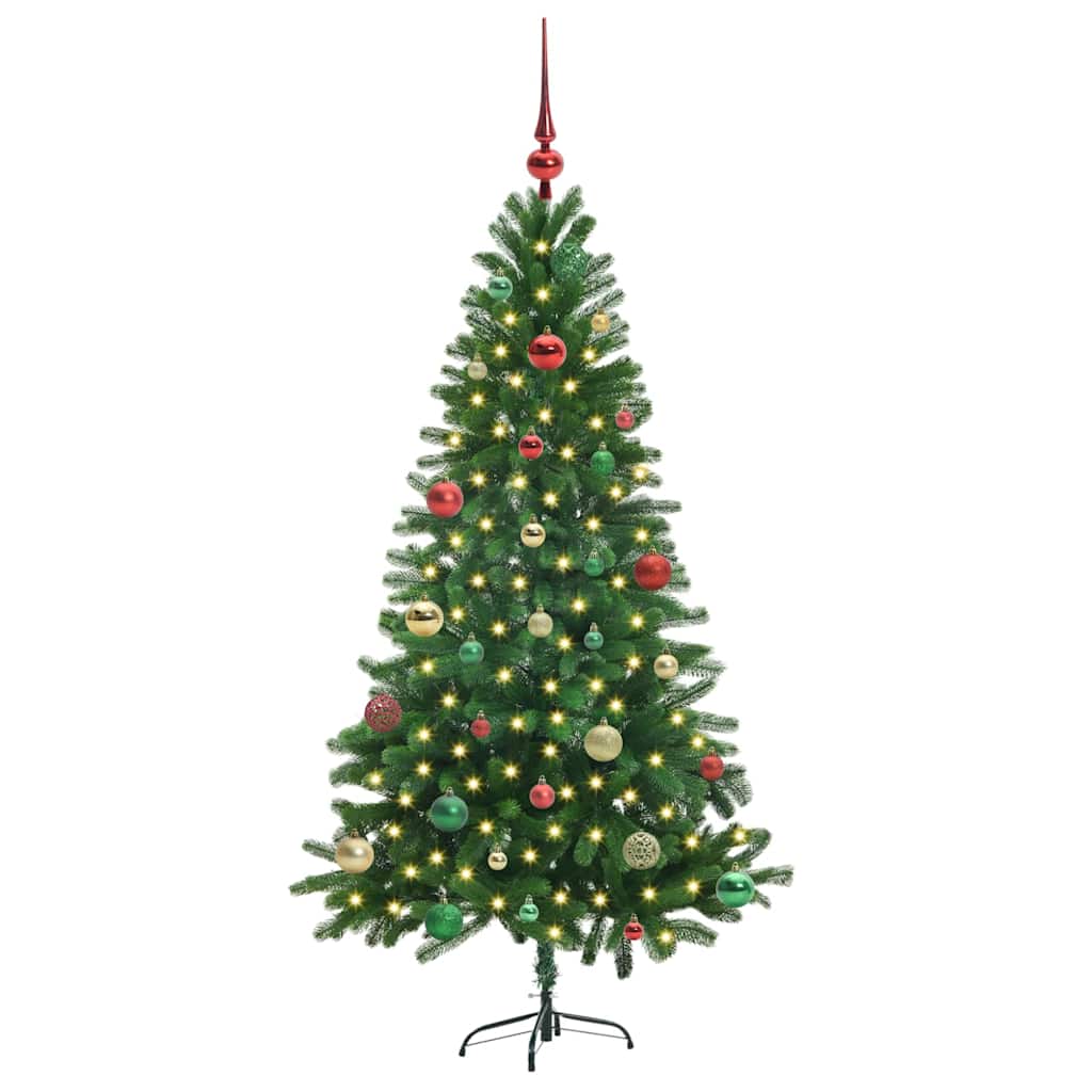 Albero di Natale con 150 LED con supporto Verde 150 cm PE | homemem39