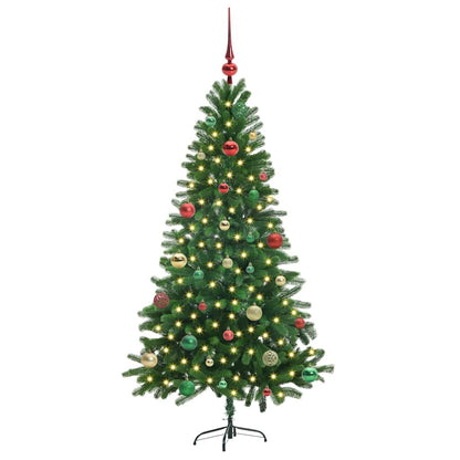 Albero di Natale con 150 LED con supporto Verde 150 cm PE | homemem39