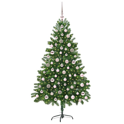 Albero di Natale con 300 LED con supporto Verde 180 cm PE