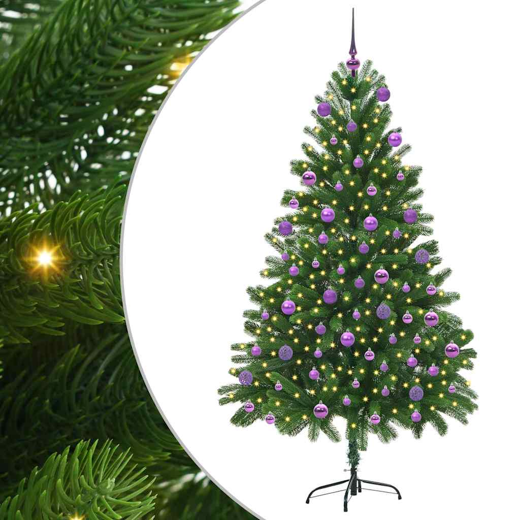 Albero di Natale con 300 LED con supporto Verde 180 cm PE