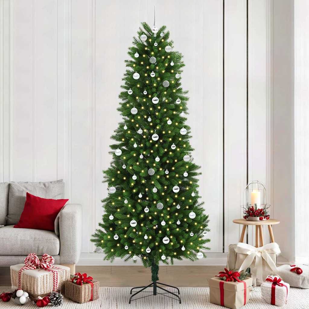 Albero di Natale con 300 LED con supporto Verde 240 cm PE | homemem39