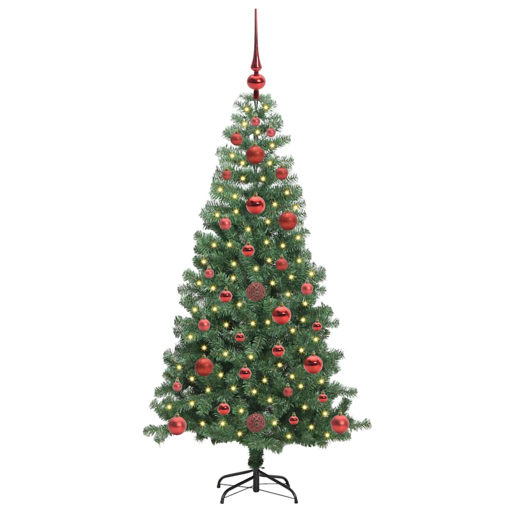 Albero di Natale con 150 LED con supporto Verde 120 cm PVC | homemem39