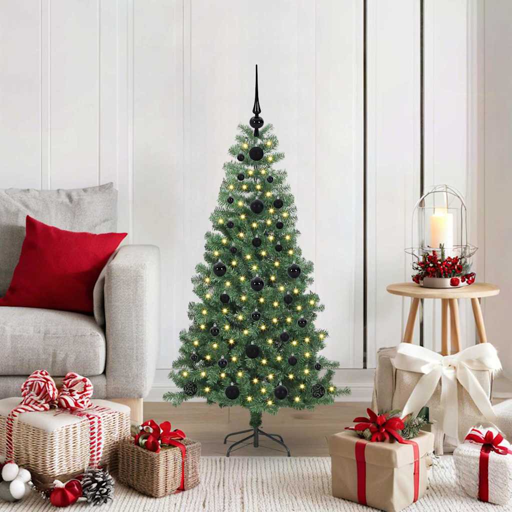 Albero di Natale con 150 LED con supporto Verde 120 cm PVC | homemem39