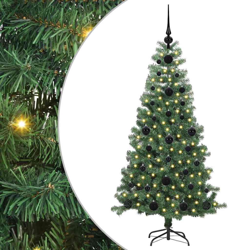 Albero di Natale con 150 LED con supporto Verde 120 cm PVC | homemem39