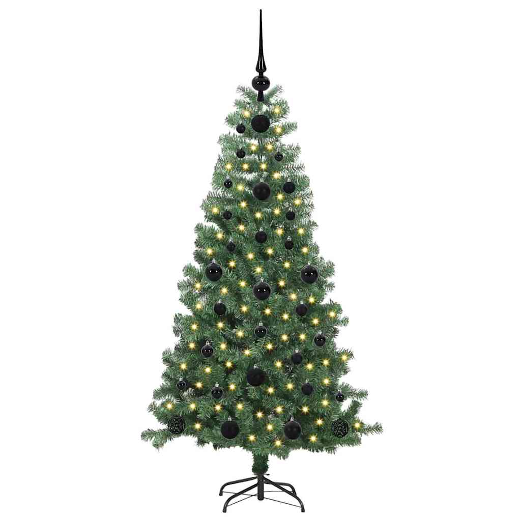 Albero di Natale con 150 LED con supporto Verde 120 cm PVC | homemem39