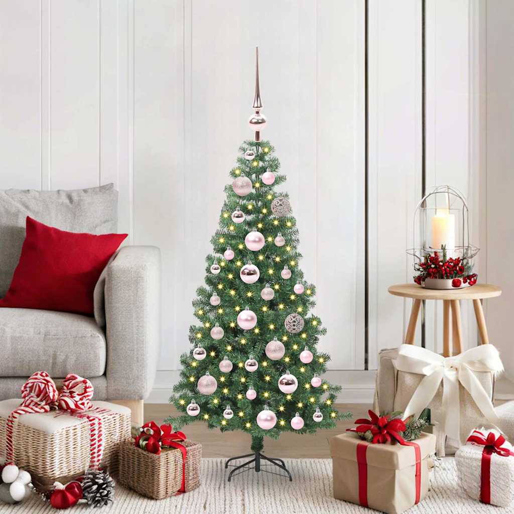 Albero di Natale con 150 LED con supporto Verde 120 cm PVC | homemem39