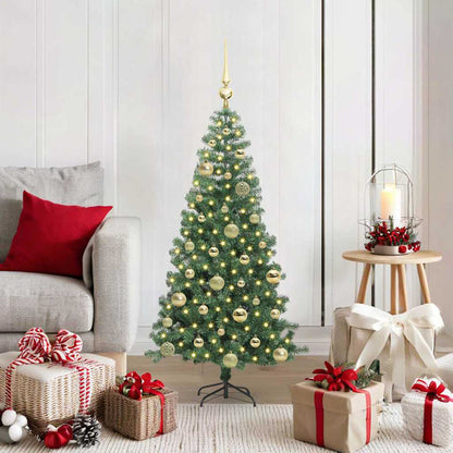 Albero di Natale con 150 LED con supporto Verde 120 cm PVC | homemem39