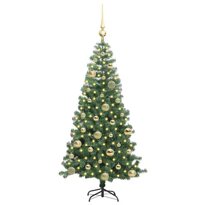 Albero di Natale con 150 LED con supporto Verde 120 cm PVC | homemem39