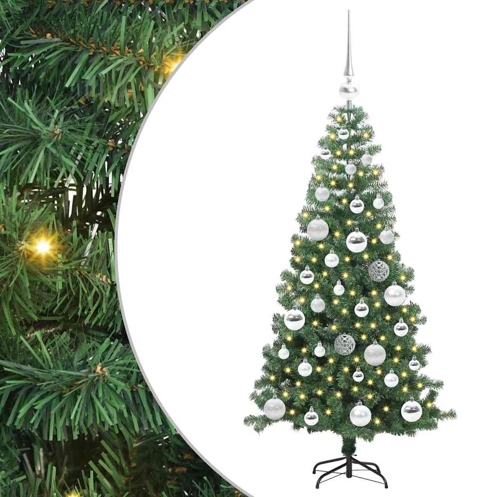 Albero di Natale con 150 LED con supporto Verde 120 cm PVC | homemem39