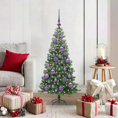 Albero di Natale con 150 LED con supporto Verde 120 cm PVC | homemem39