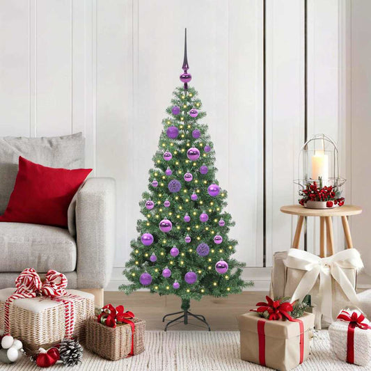 Albero di Natale con 150 LED con supporto Verde 120 cm PVC | homemem39