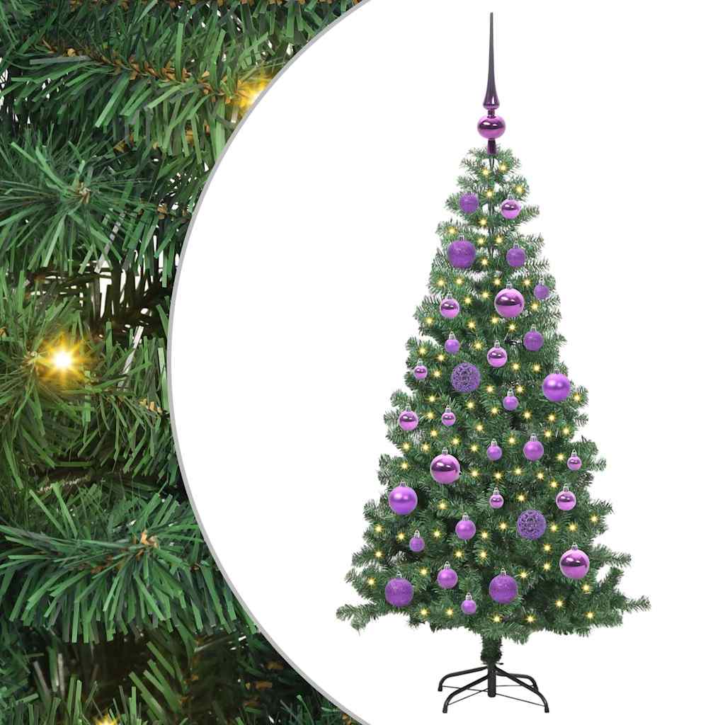 Albero di Natale con 150 LED con supporto Verde 120 cm PVC | homemem39