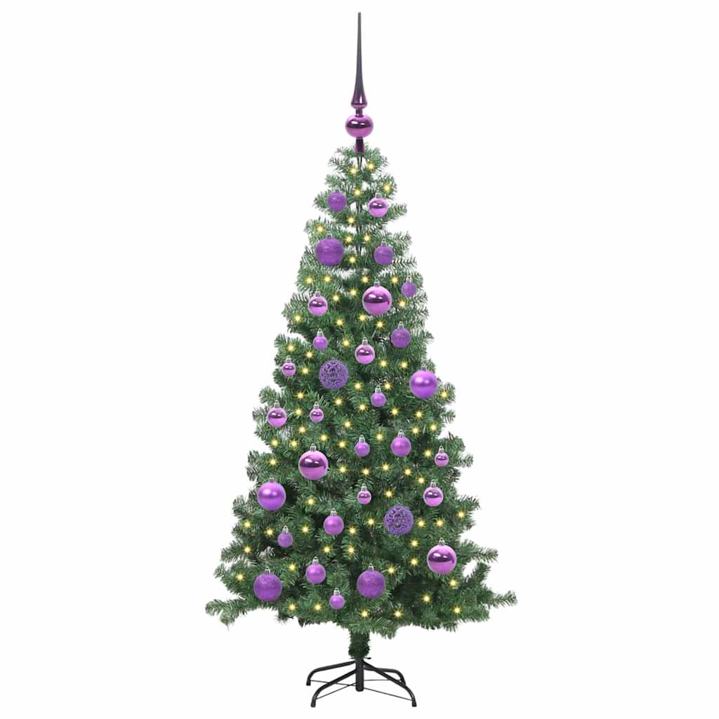 Albero di Natale con 150 LED con supporto Verde 120 cm PVC | homemem39
