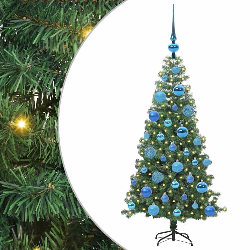 Albero di Natale con 150 LED con supporto Verde 120 cm PVC | homemem39