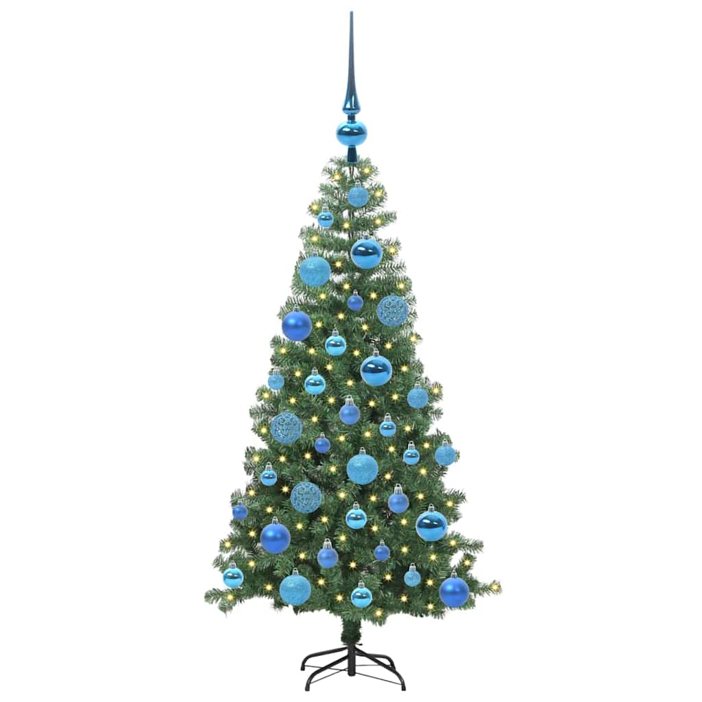 Albero di Natale con 150 LED con supporto Verde 120 cm PVC | homemem39