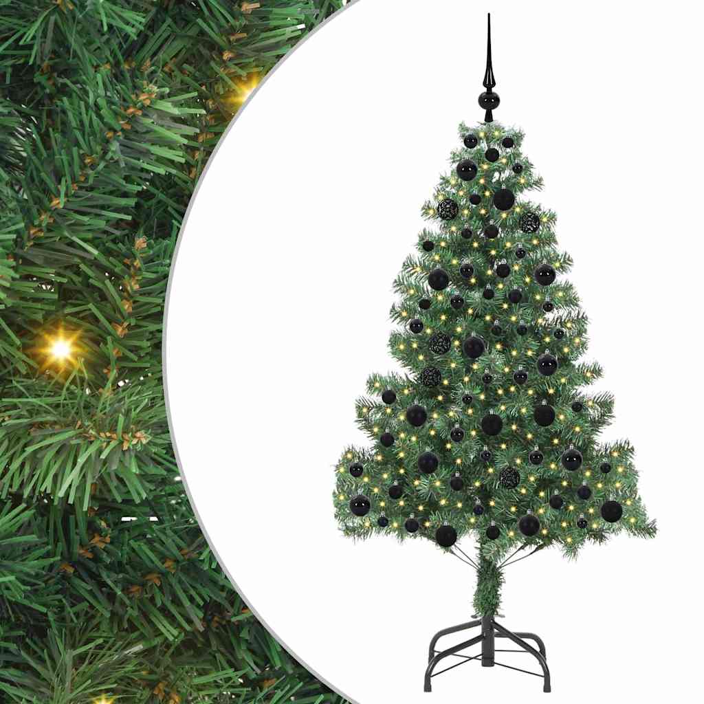 Albero di Natale con 300 LED con supporto Verde 180 cm PVC