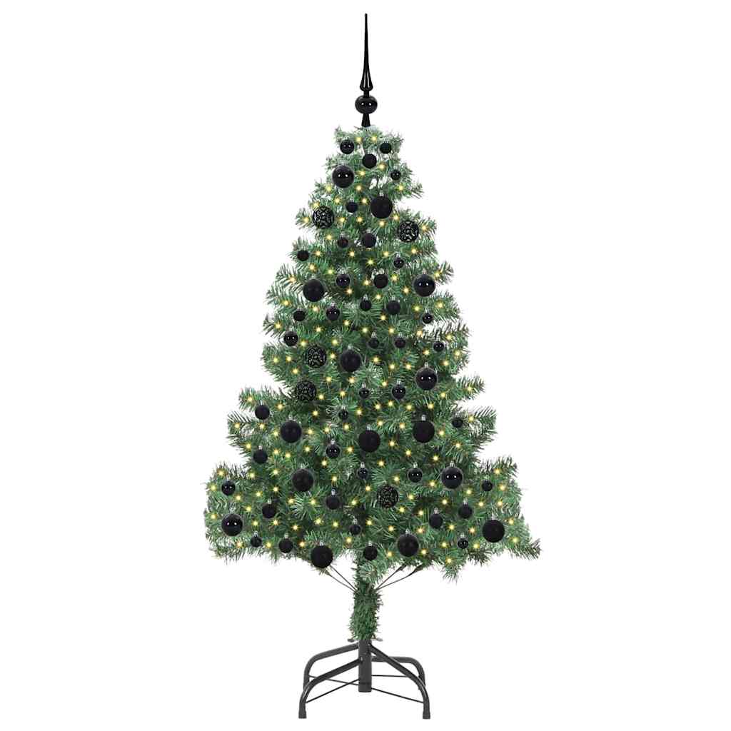 Albero di Natale con 300 LED con supporto Verde 180 cm PVC