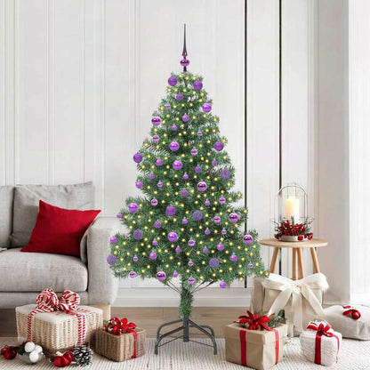 Albero di Natale con 300 LED con supporto Verde 180 cm PVC