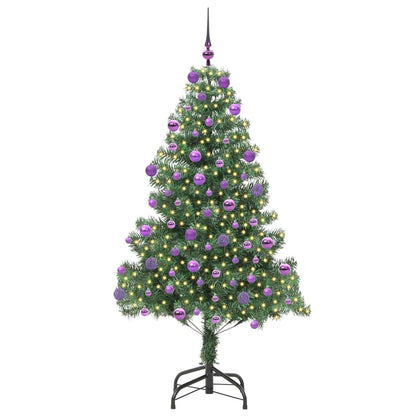 Albero di Natale con 300 LED con supporto Verde 180 cm PVC