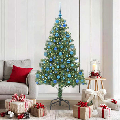 Albero di Natale con 300 LED con supporto Verde 180 cm PVC