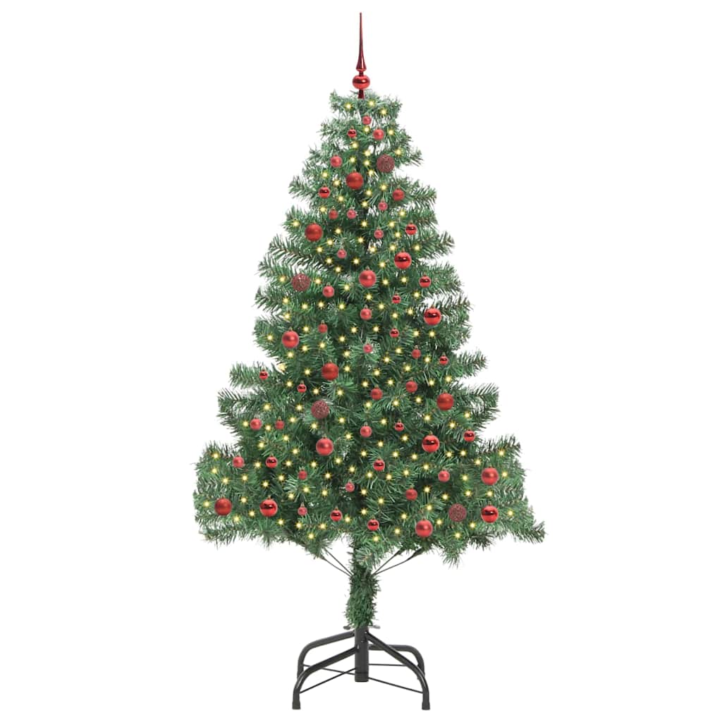 Albero di Natale con 300 LED con supporto Verde 210 cm PVC