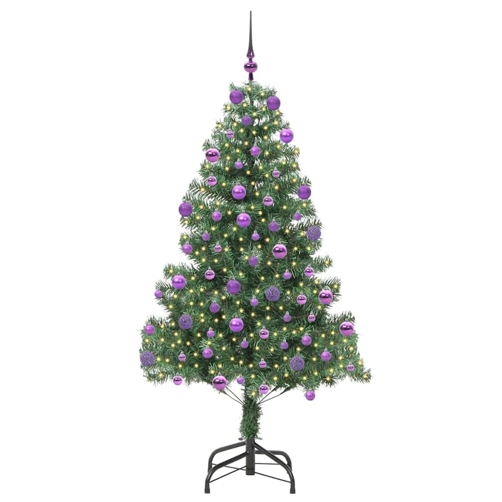 Albero di Natale con 300 LED con supporto Verde 210 cm PVC